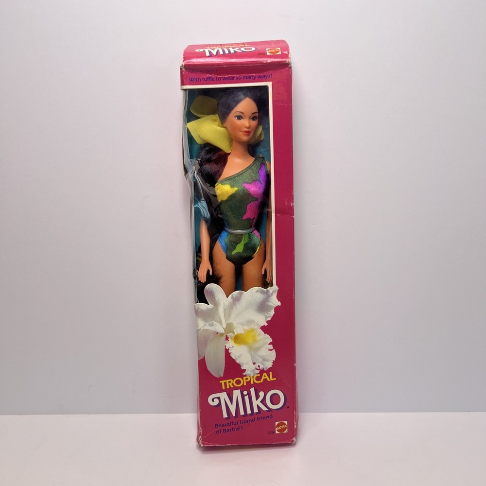 1985 Tropical Miko Barbie Friend #2056 Vintage Mattel Doll Original Box